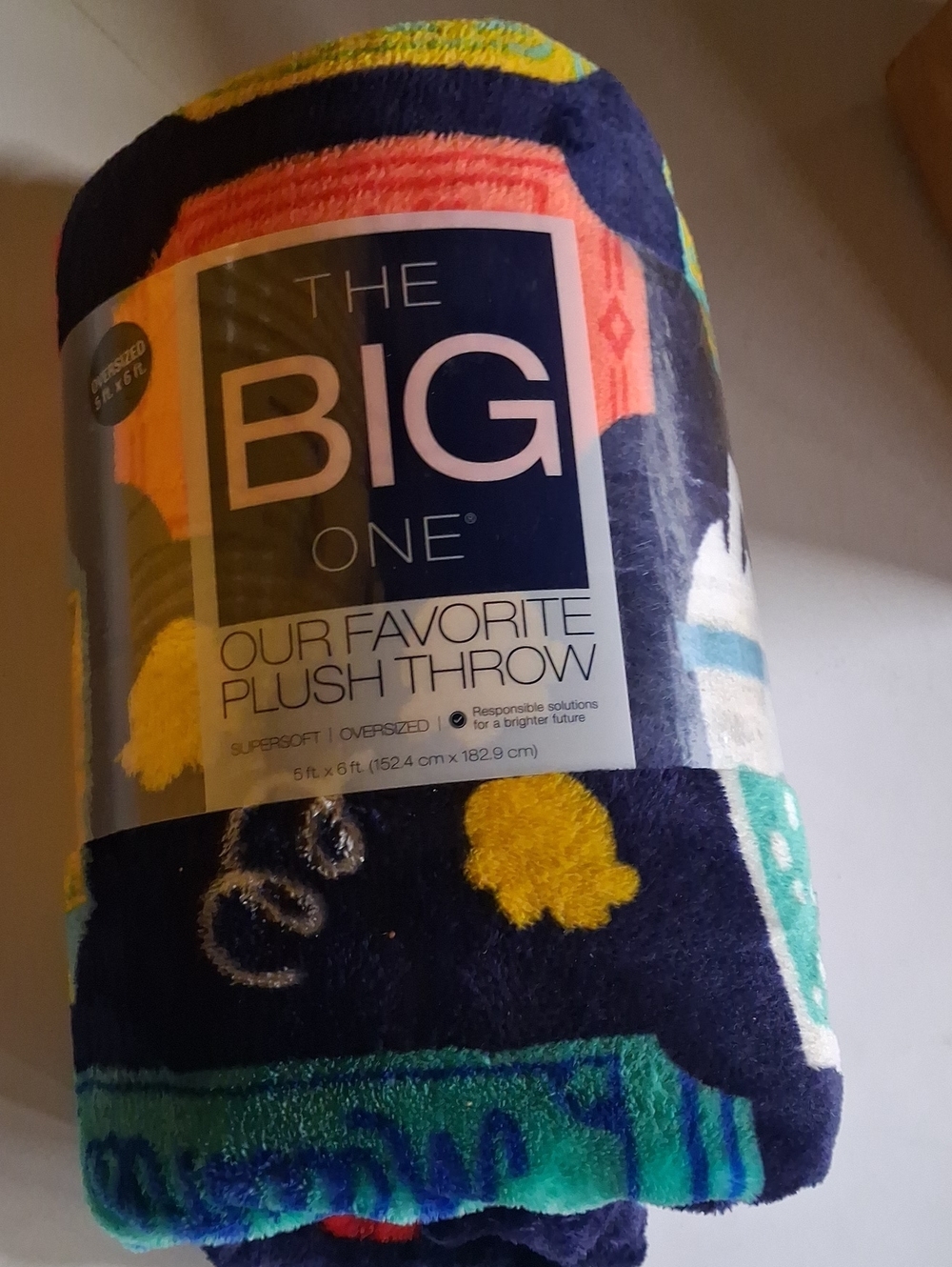 NWT MOVIE NIGHT Tickets & Popcorn The Big One® 5ftx6ft Oversized THROW Blanket